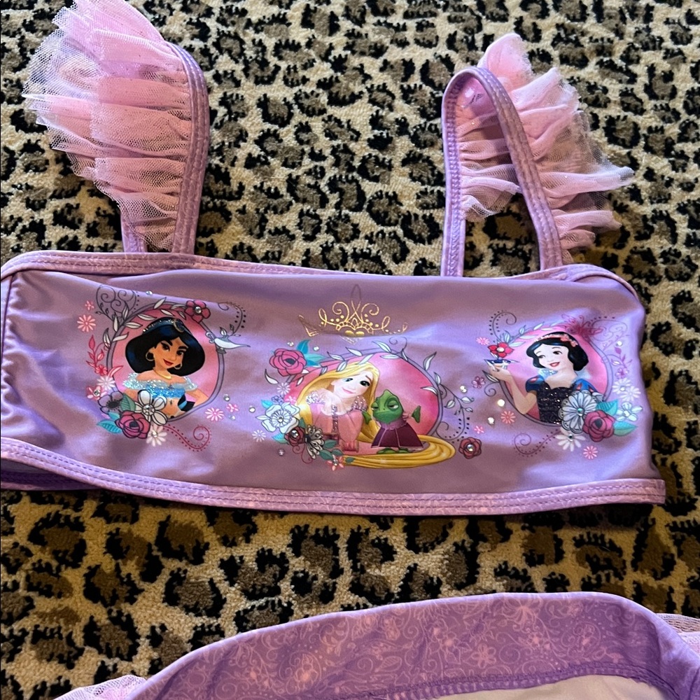 Disney Girls size 7/8 Purple/Pink two piece swim suit - Picture 3 of 4